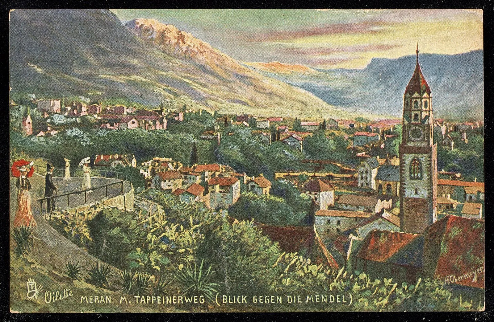 Sentiero della Passeggiata Tappeiner a Merano, tra vegetazione mediterranea
